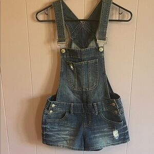 Source Unknown Blue Denim Short Overalls